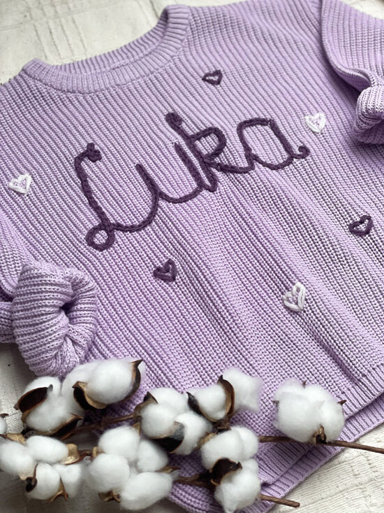 Megztukas su vardu - alyvinis