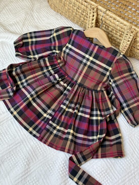 Flanelės suknelė su vilna