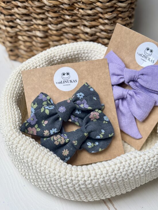 Segtukai (2 vnt.) - mėlyna su gėlytėmis