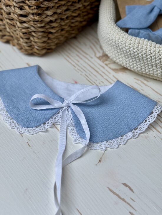 Dvipusė apykaklė su nėriniu