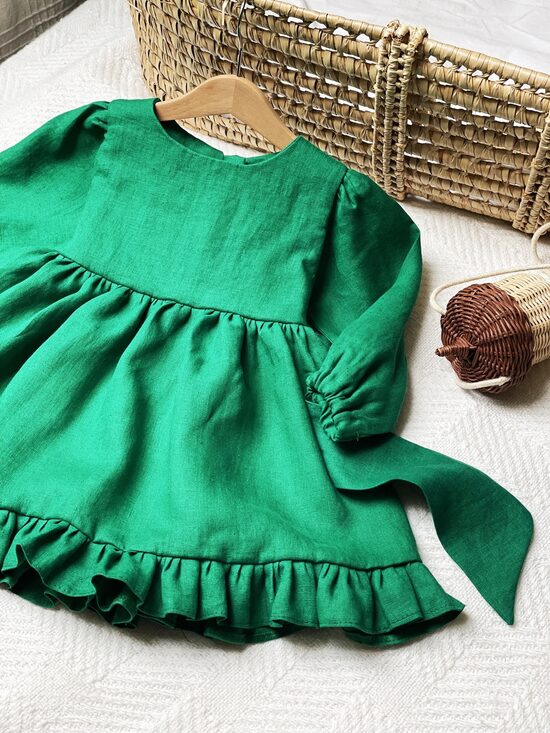 Suknelė ,,Elena" su vilna - žalia