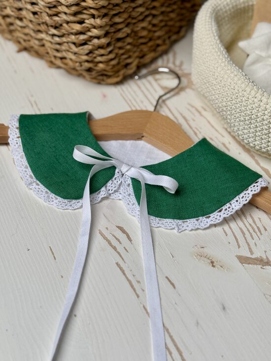 Dvipusė apykaklė su nėriniu