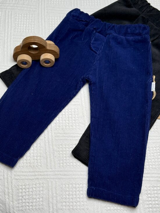 Velveto kelnės - mėlynos