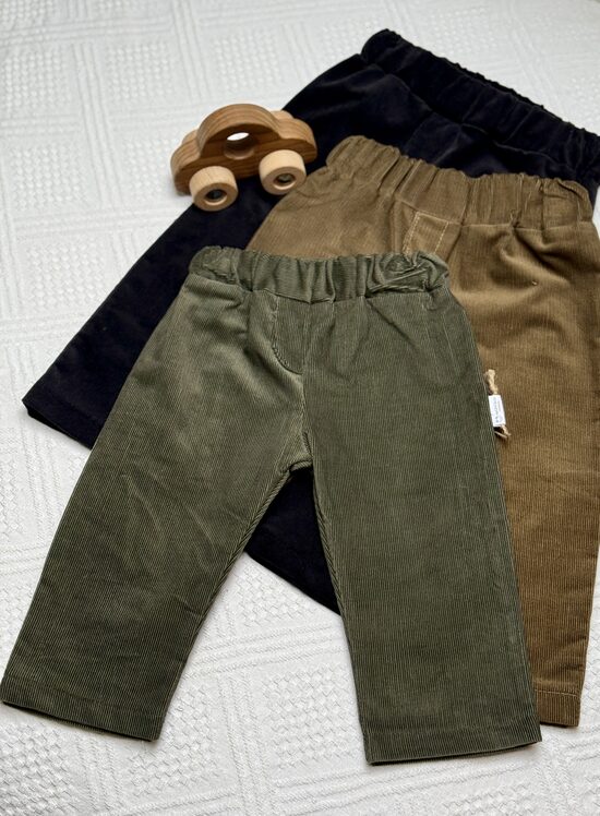 Velveto kelnės - chaki
