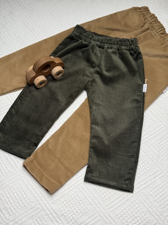 Velveto kelnės - žalios